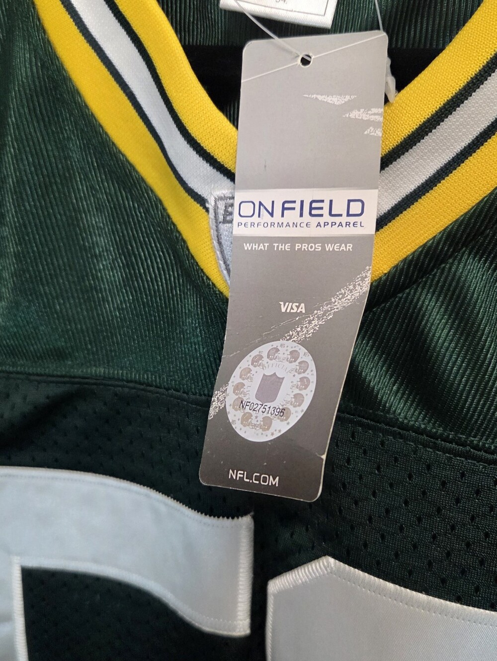 Vintage Reebok NFL On Field Green Bay Packers Clay Matthews 52 Jersey Sz  54 NWT - Picture 4 of 5